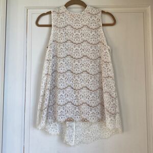 NEW Without Tag Lined Lace Hi Lo Tank By Rose+Olive